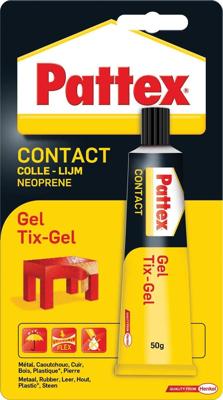 Pattex contactlijm Tix-Gel, tube van 50 g, op blister Pattex contactlijm Tix-Gel, tube van 50 g, op blister