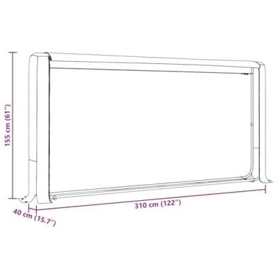 Haardhoutrek met regenhoes 300x25x150 cm gegalvaniseerd staal Haardhoutrek met regenhoes 300x25x150 cm gegalvaniseerd staal