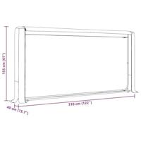 Haardhoutrek met regenhoes 300x25x150 cm gegalvaniseerd staal - thumbnail