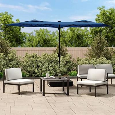 VidaXL Parasol dubbel dak 316x240 cm azuurblauw VidaXL Parasol dubbel dak 316x240 cm azuurblauw