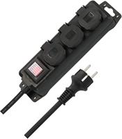 Brennenstuhl Stekkerdoos met schakelaar IP44 3-voudig zwart 2m H07RN-F 3G1,5 - 1159950013 - thumbnail
