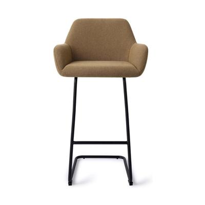 Jesper Home Barkruk 'Hiroo' Arch Black, kleur Willow (zithoogte 76cm)