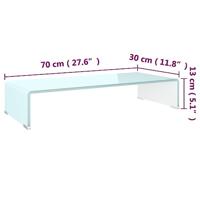 Tv-meubel/monitorverhoger 70x30x13 cm glas groen - thumbnail