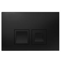 Bedieningsplaat Delta 25 Square by Geberit DualFlush Frontbediening Mat Zwart - thumbnail
