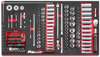 Facom foam module 1/4" 1/2" 3/8" ratel & doppen ogv grip m4 - MODM.XXL1GRP