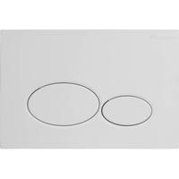 Saqu Flat Round bedieningspaneel mat wit voor Geberit Sigma reservoir 12cm (UP320) - thumbnail