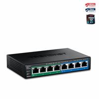 TRENDnet TPE-TG44G 8-Port Gigabit GREENnet PoE + Switch, 4 x Gigabit PoE/PoE + tot 30 watt/poort, 4 x Gigabit, 61 W stroombudget, Ethernet onbeheerde switch - thumbnail