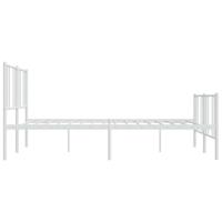 Bedframe met hoofd- en voeteneinde metaal wit 180x200 cm - thumbnail