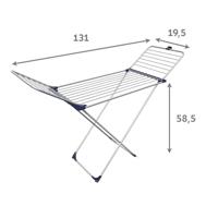 Waslijn Gimi Tempo Grijs Aluminium 168 x 56 x 117 cm - thumbnail