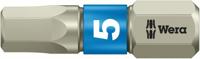 Wera 3840/1 ts bits zeskant, rvs, hex-plus, 6.0 x 25 mm - 1 stuk(s) - 05071076001 - thumbnail