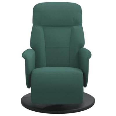 Verstelbare fauteuil met voetensteun fluweel donkergroen Verstelbare fauteuil met voetensteun fluweel donkergroen