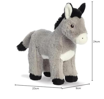 Eco Nation Pluchen knuffel - ezel - 28 cm