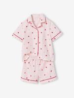 Set pyjama short aardbei lichtroze - thumbnail