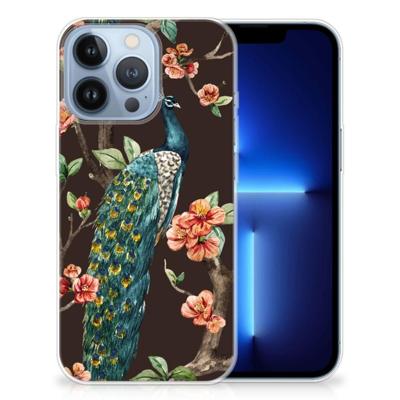 Apple iPhone 13 Pro | TPU Hoesje | Pauw met Bloemen