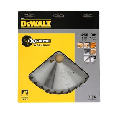 DeWALT Cirkelzaagblad voor Hout | Extreme | Ø 250mm Asgat 30mm 30T - DT4321-QZ