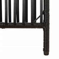 Kamerscherm 5 panelen poly rattan zwart - thumbnail