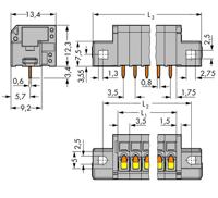 WAGO 739-303/001-000 Veerkrachtklemblok 1.50 mm² Aantal polen 3 Grijs 180 stuk(s) - thumbnail