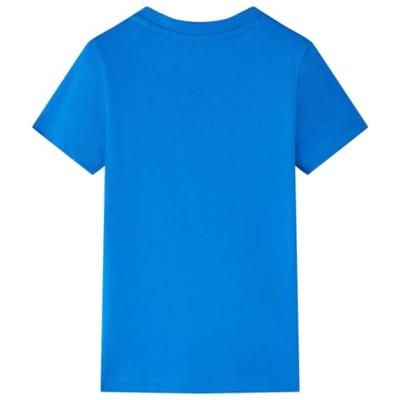 Kindershirt met ijsjesprint 128 felblauw Kindershirt met ijsjesprint 128 felblauw