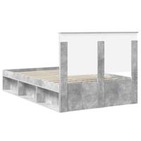 Bedframe met hoofdeinde Beton 120 x 200 cm Massief grenenhout - thumbnail