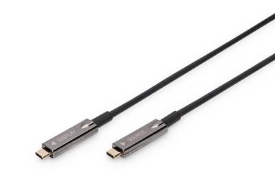 Digitus USB-C-displaykabel USB 3.2 Gen2 (USB 3.1 Gen2) USB-C, USB-C stekker 20.00 m Zwart Flexibel, Afgeschermd, Met USB AK-330160-200-S Digitus USB-C-displaykabel USB 3.2 Gen2 (USB 3.1 Gen2) USB-C, USB-C stekker 20.00 m Zwart Flexibel, Afgeschermd, Met USB AK-330160-200-S