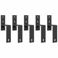 Doos met onderdelen voor schuifdeur 183 cm staal zwart - thumbnail