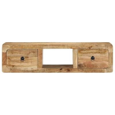 Tv-wandmeubel 100x32x25 cm massief hout ruw mangohout