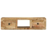 Tv-wandmeubel 100x32x25 cm massief hout ruw mangohout - thumbnail