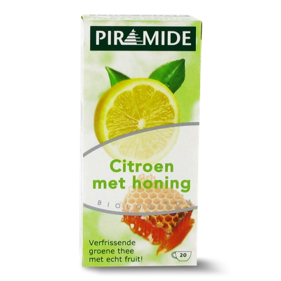 Piramide Groene Thee Citroen En Honing Bio (20st) Piramide Groene Thee Citroen En Honing Bio (20st)