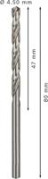 Bosch Accessoires Metaalboren HSS-G, Standard 4,5 x 47 x 80 mm 10st - 2608595061 - thumbnail