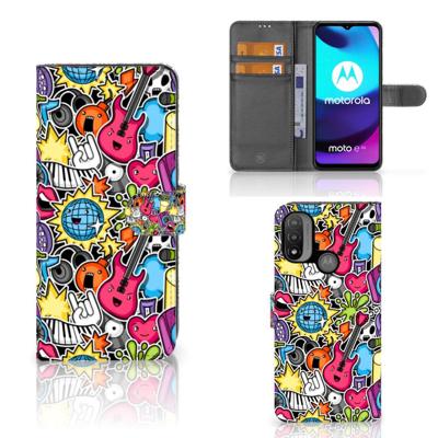 Motorola Moto E20 | E30 | E40 | Wallet Case | met Pasjes | Punk Rock Motorola Moto E20 | E30 | E40 | Wallet Case | met Pasjes | Punk Rock