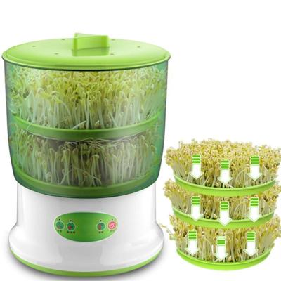 Intelligent Bean spruiten Maker huishoudelijke upgrade grote capaciteit thermostaat groene zaden groeiende automatische Sprout machine twee lagen