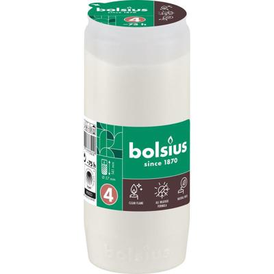 Bolsius herdenkingslicht nr 4 compoligt wit