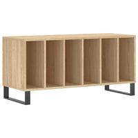 Platenkast 100x38x48 cm bewerkt hout sonoma eikenkleurig - thumbnail