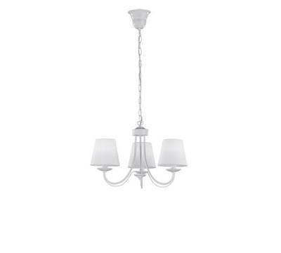 Trio Witte landelijke kroonluchterCortez 3-lichts 47cm - 110600331