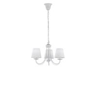 Trio Witte landelijke kroonluchterCortez 3-lichts 47cm - 110600331 - thumbnail