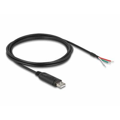 Delock 63509 USB-kabel USB 2.0 USB-A stekker, Open kabeleinde 2.00 m Zwart Delock 63509 USB-kabel USB 2.0 USB-A stekker, Open kabeleinde 2.00 m Zwart