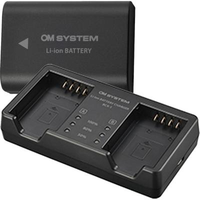 OM SYSTEM SBCX-1 batterij + lader set