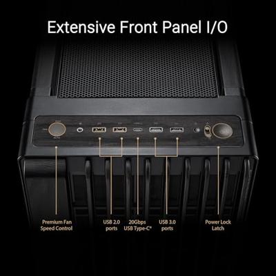 ASUS ProArt PA602 Wood Edition - Metal Panel Midi Tower Zwart