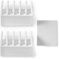 Kabelmanagement | Kabelclip | Click & Go | 2 Stuks | Maximale kabeldikte: 5 mm | Polypropylene | Wit - thumbnail