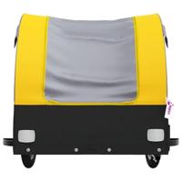 Fietstrailer 45 kg ijzer zwart en geel - thumbnail