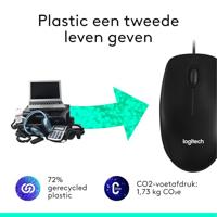 Logitech M100 Muis Kabelgebonden Optisch Zwart 3 Toetsen 1000 dpi - thumbnail