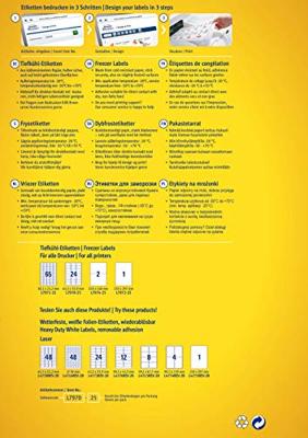 Avery diepvriesetiketten Ft 63,5 x 33,9 mm (b x h), wit, doos van 600 etiketten