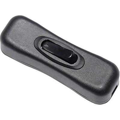 TRU COMPONENTS Snoerschakelaar Zwart 1x uit/aan 2 A 1 stuk(s)
