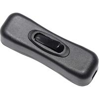 TRU COMPONENTS Snoerschakelaar Zwart 1x uit/aan 2 A 1 stuk(s) - thumbnail