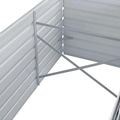 VidaXL Plantenbak verhoogd 240x80x77 cm gegalvaniseerd staal grijs VidaXL Plantenbak verhoogd 240x80x77 cm gegalvaniseerd staal grijs