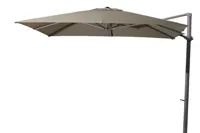 4 Seasons Outdoor | Zweefparasol Siesta 300 x 300 cm | Antraciet-Taupe - thumbnail