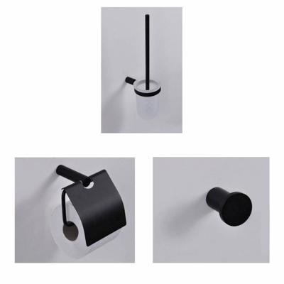 Toilet Accessoires Set Wiesbaden Mat Zwart Toilet Accessoires Set Wiesbaden Mat Zwart