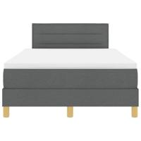 Boxspringbed met matras Donkergrijs 120 x 200 cm Stof - thumbnail