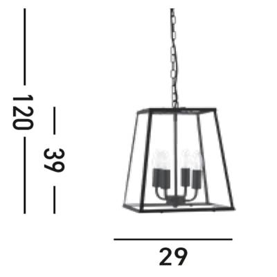 Searchlight HanglampLanterns - 5614BK