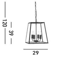 Searchlight HanglampLanterns - 5614BK - thumbnail